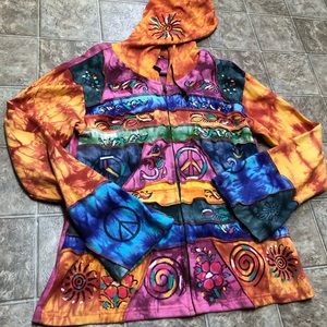 Vibrant zip up light jacket